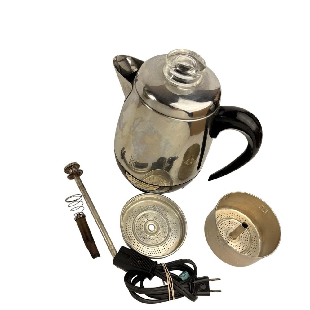 Vintage Farberware Superfast Coffee Percolator 2-4 Cup Automatic Electric 134